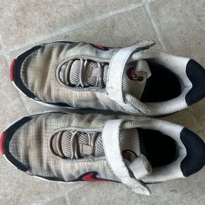 Nike Kids Sneakers in White and Black with Red Accents